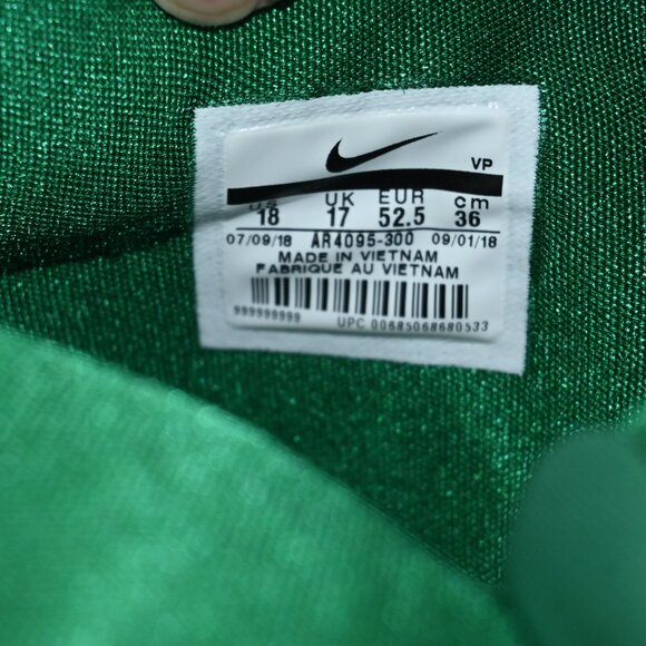 Men's Nike Air Force Max 19 Basketball Shoes, Green, AR4095-300, Size US 18 - Picture 8 of 8